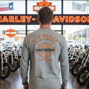 🏍️ Vtg 2002 HARLEY-DAVIDSON Las Vegas Long Sleeve 2X 🏍️